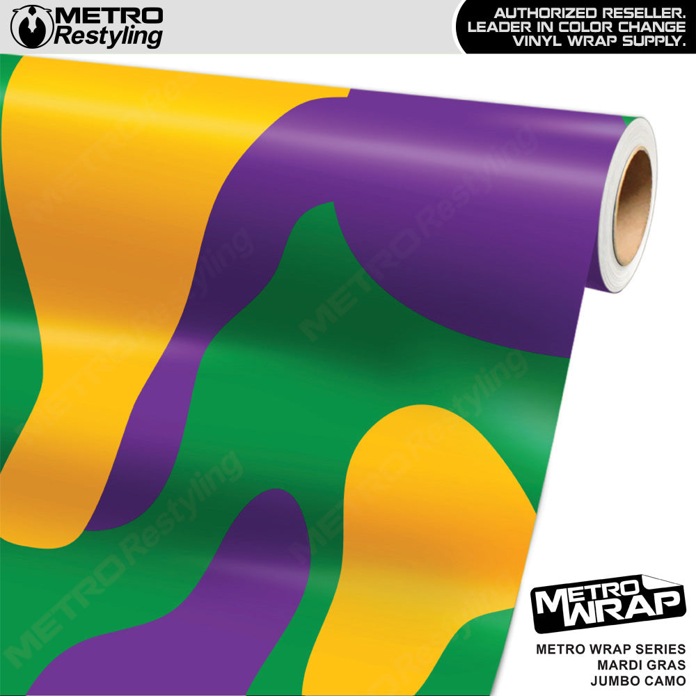 Metro Wrap Jumbo Classic Mardi Gras Camouflage Vinyl Film