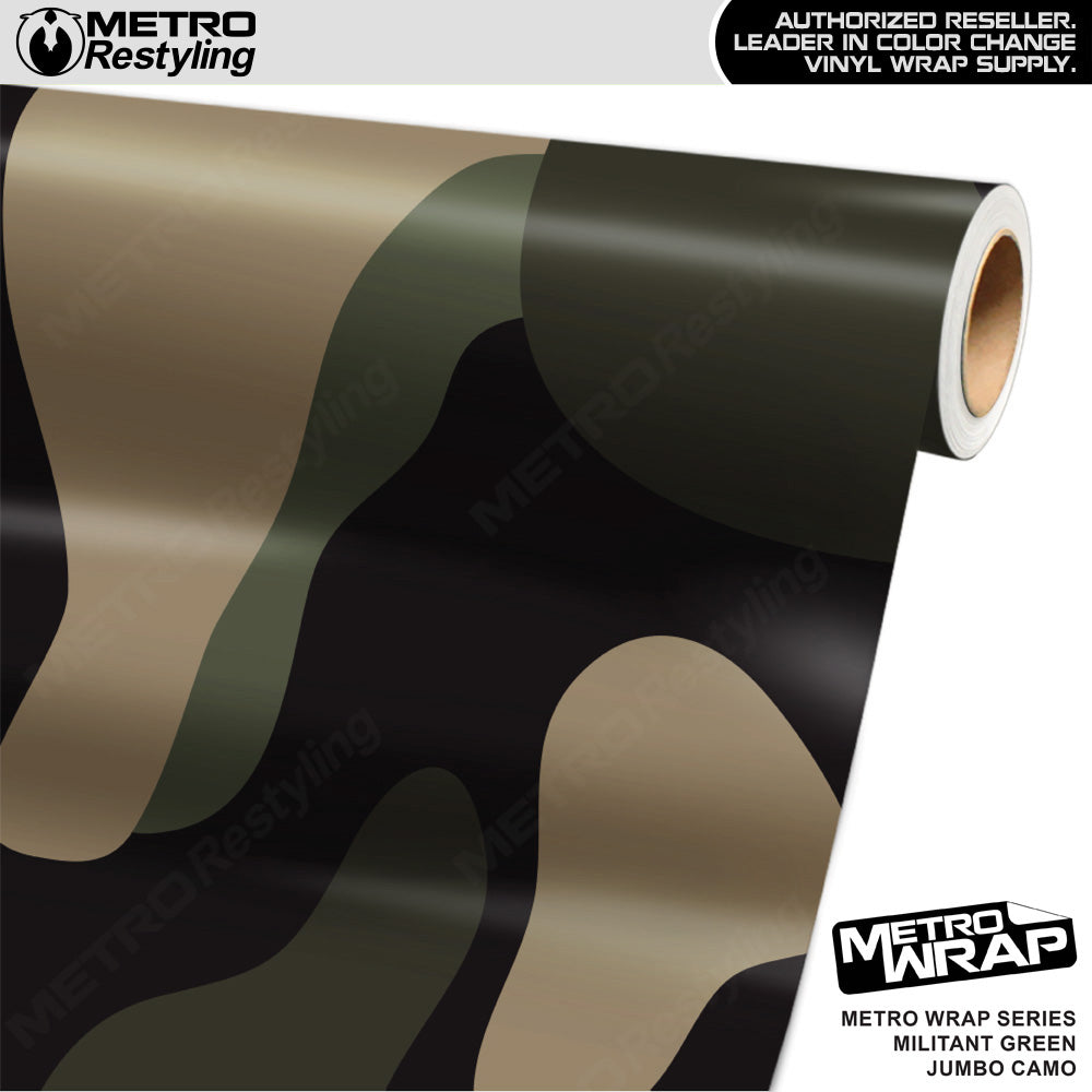 Metro Wrap Jumbo Classic Militant Green Camouflage Vinyl Film