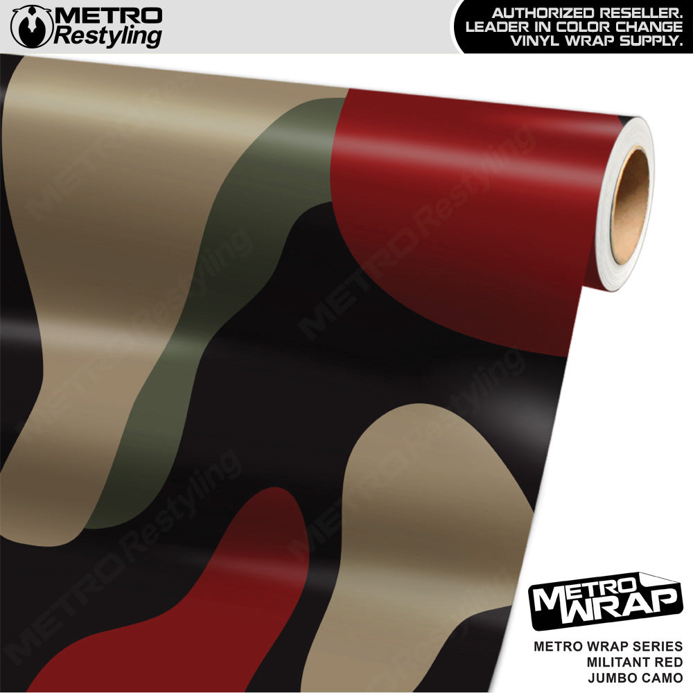 Metro Wrap Jumbo Classic Militant Red Camouflage Vinyl Film
