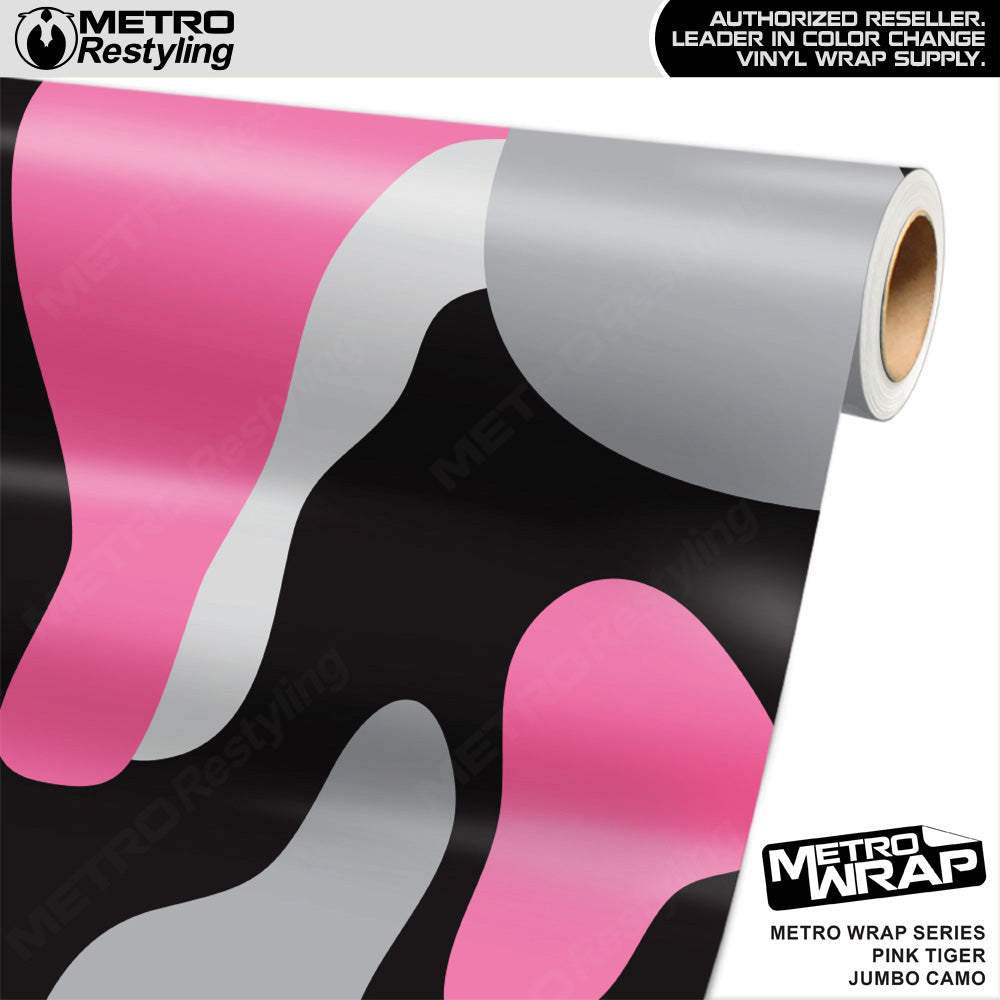 Metro Wrap Jumbo Classic Pink Tiger Camouflage Vinyl Film
