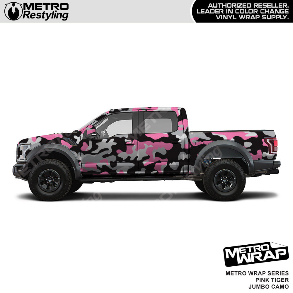 Metro Wrap Jumbo Classic Pink Tiger Camouflage Vinyl Film