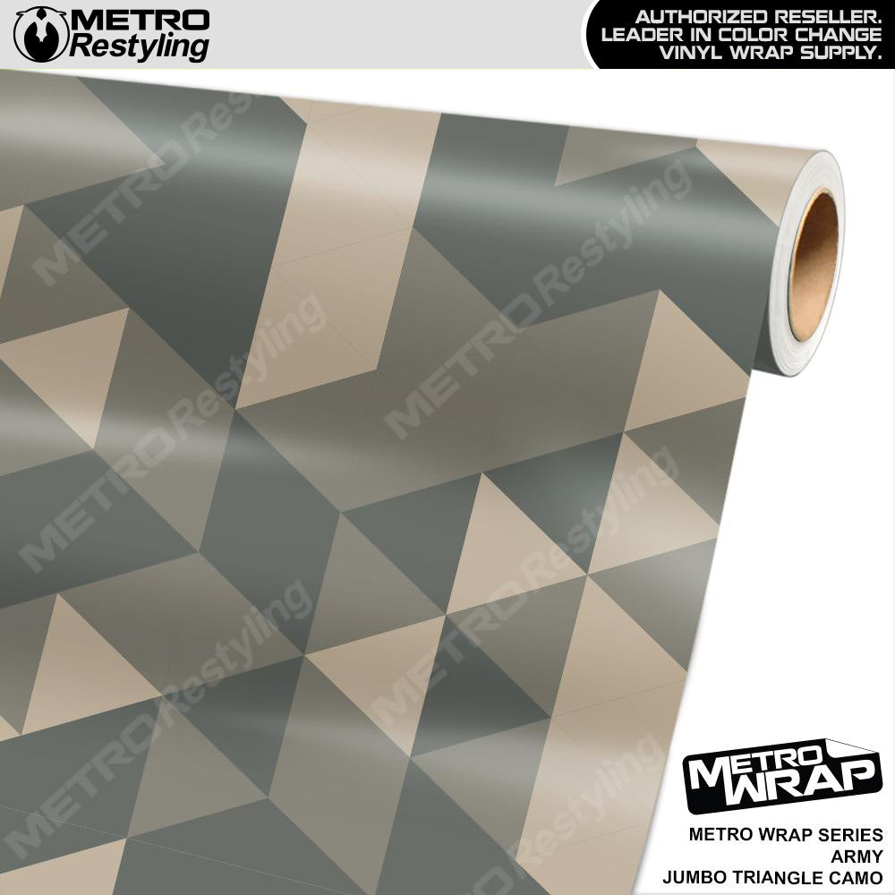 Metro Wrap Jumbo Triangle Army Camouflage Vinyl Film