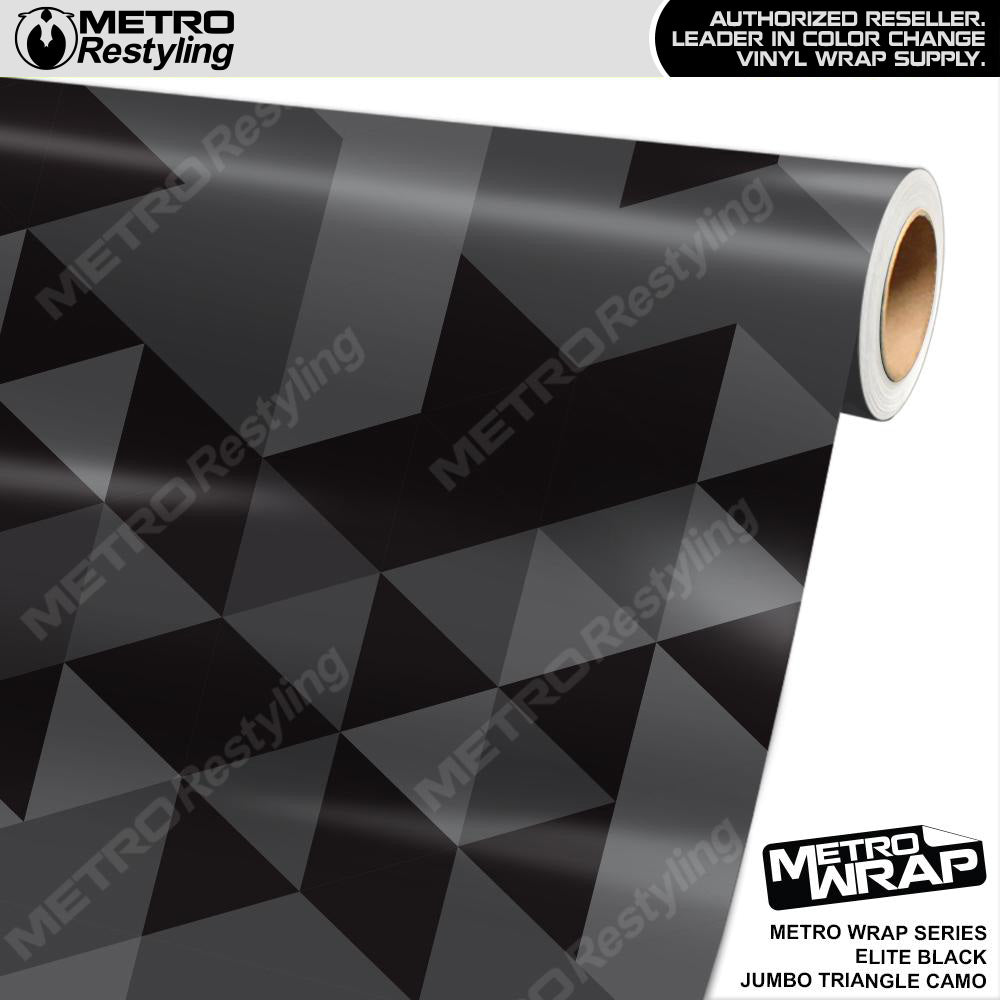Metro Wrap Jumbo Triangle Elite Black Camouflage Vinyl Film