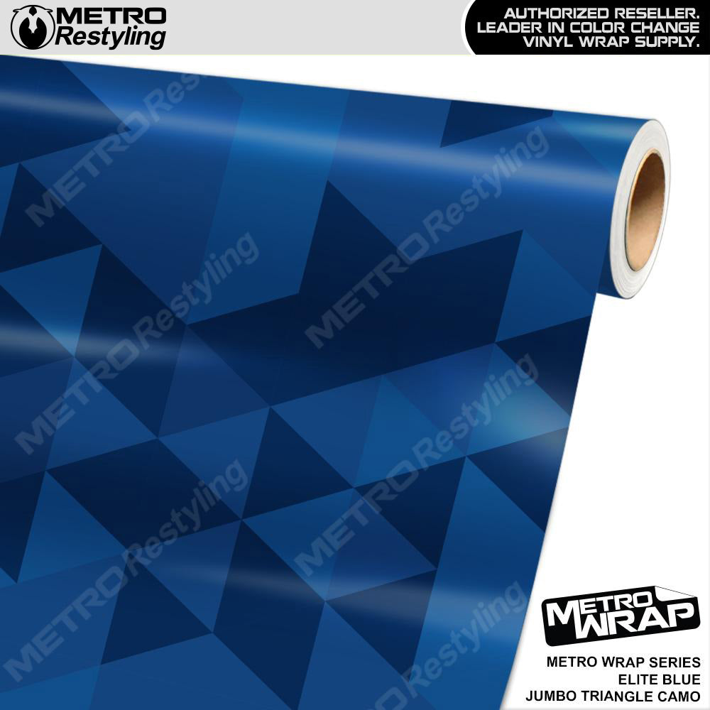 Metro Wrap Jumbo Triangle Elite Blue Camouflage Vinyl Film