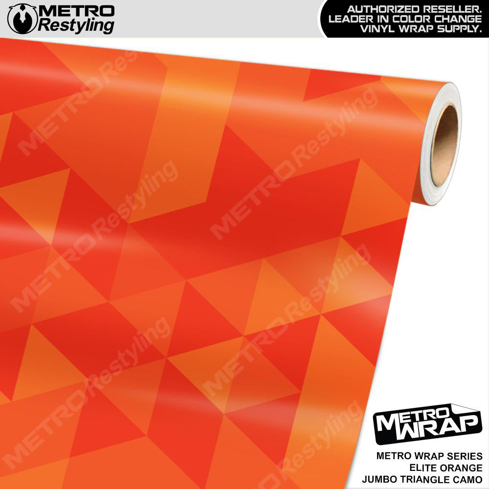 Metro Wrap Jumbo Triangle Elite Orange Camouflage Vinyl Film