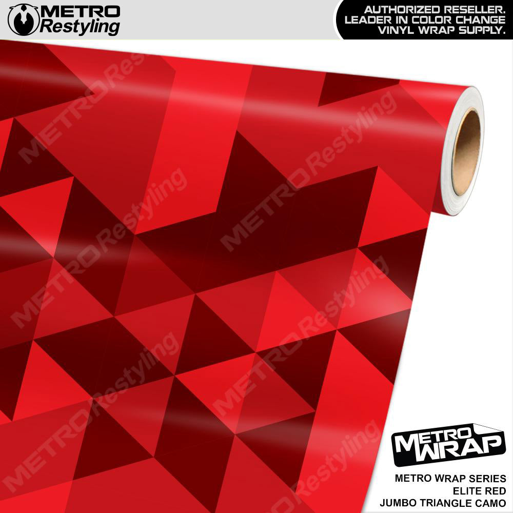 Metro Wrap Jumbo Triangle Elite Red Camouflage Vinyl Film