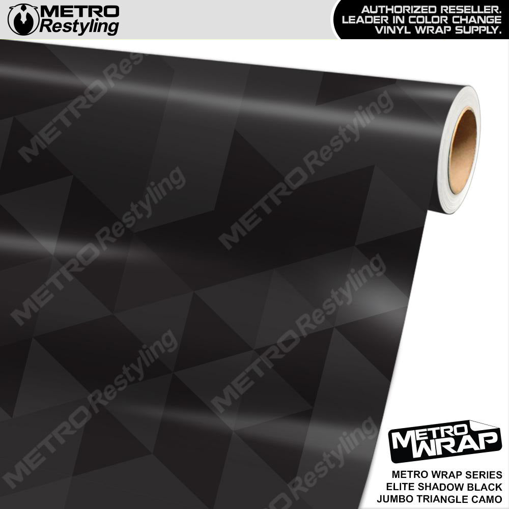 Metro Wrap Jumbo Triangle Elite Shadow Black Camouflage Vinyl Film