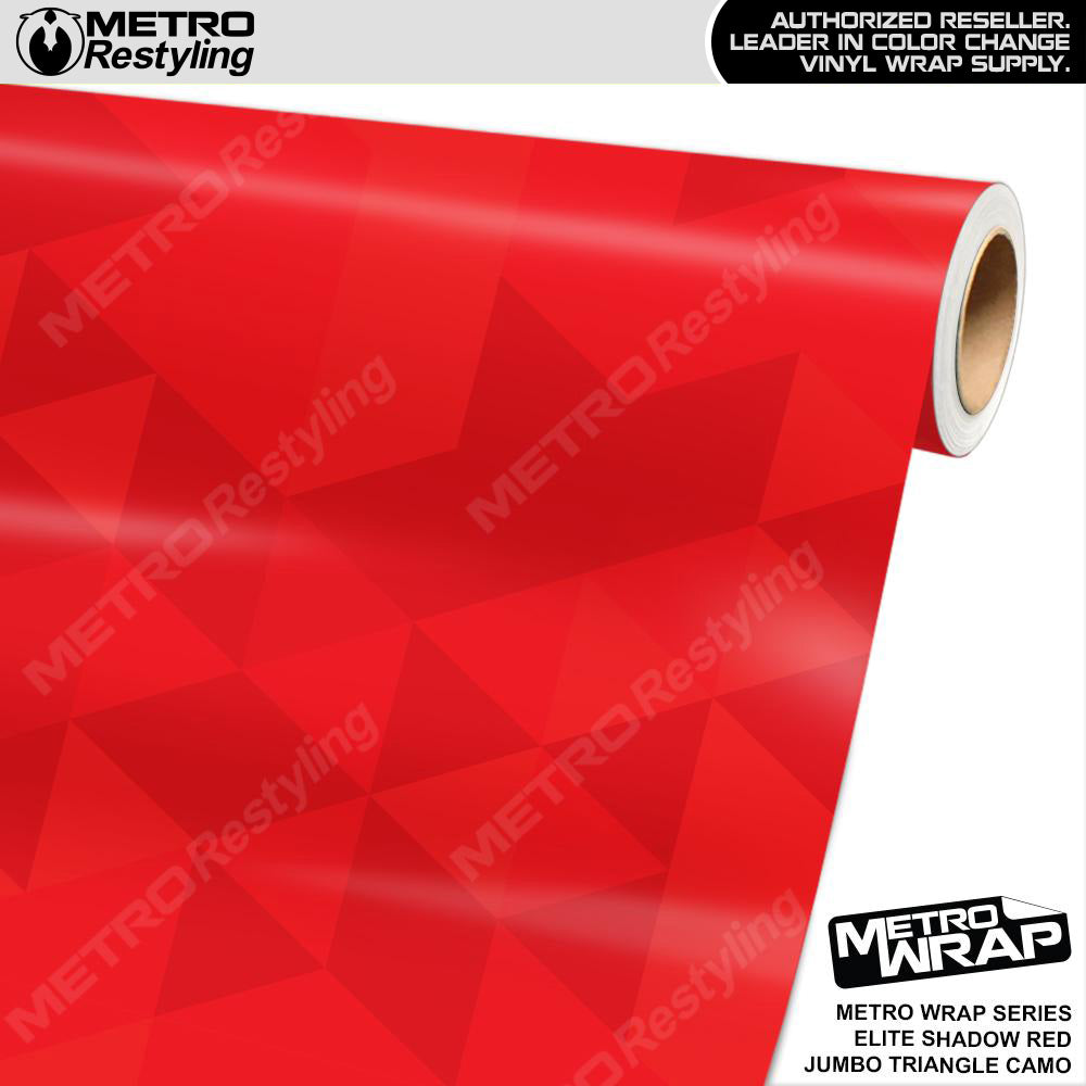 Metro Wrap Jumbo Triangle Elite Shadow Red Camouflage Vinyl Film