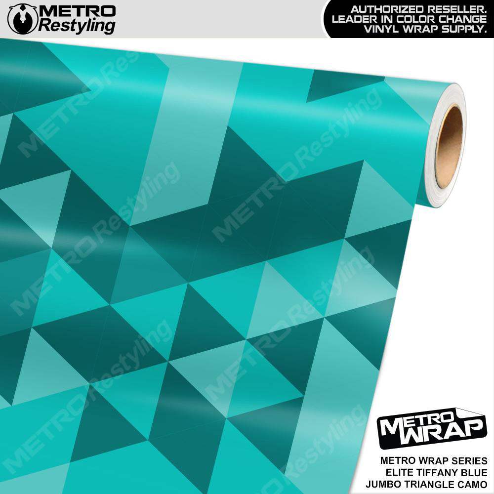 Metro Wrap Jumbo Triangle Elite Tiffany Blue Camouflage Vinyl Film