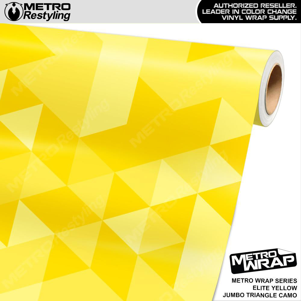 Metro Wrap Jumbo Triangle Elite Yellow Camouflage Vinyl Film