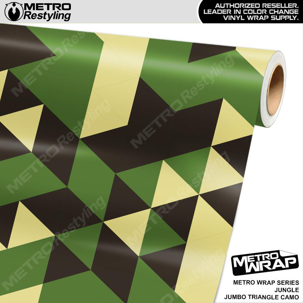 Metro Wrap Jumbo Triangle Jungle Camouflage Vinyl Film