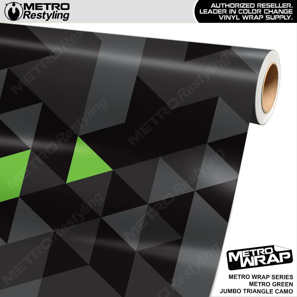 Metro Wrap Jumbo Triangle Metro Green Camouflage Vinyl Film