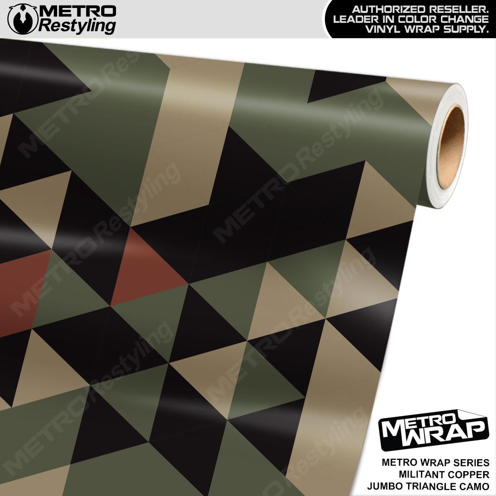 Metro Wrap Jumbo Triangle Militant Copper Camouflage Vinyl Film