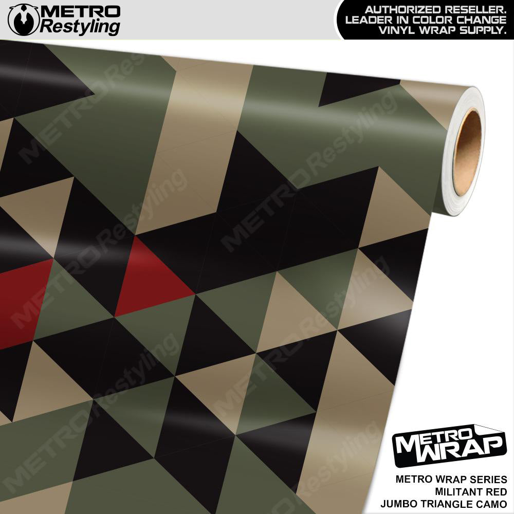Metro Wrap Jumbo Triangle Militant Red Camouflage Vinyl Film
