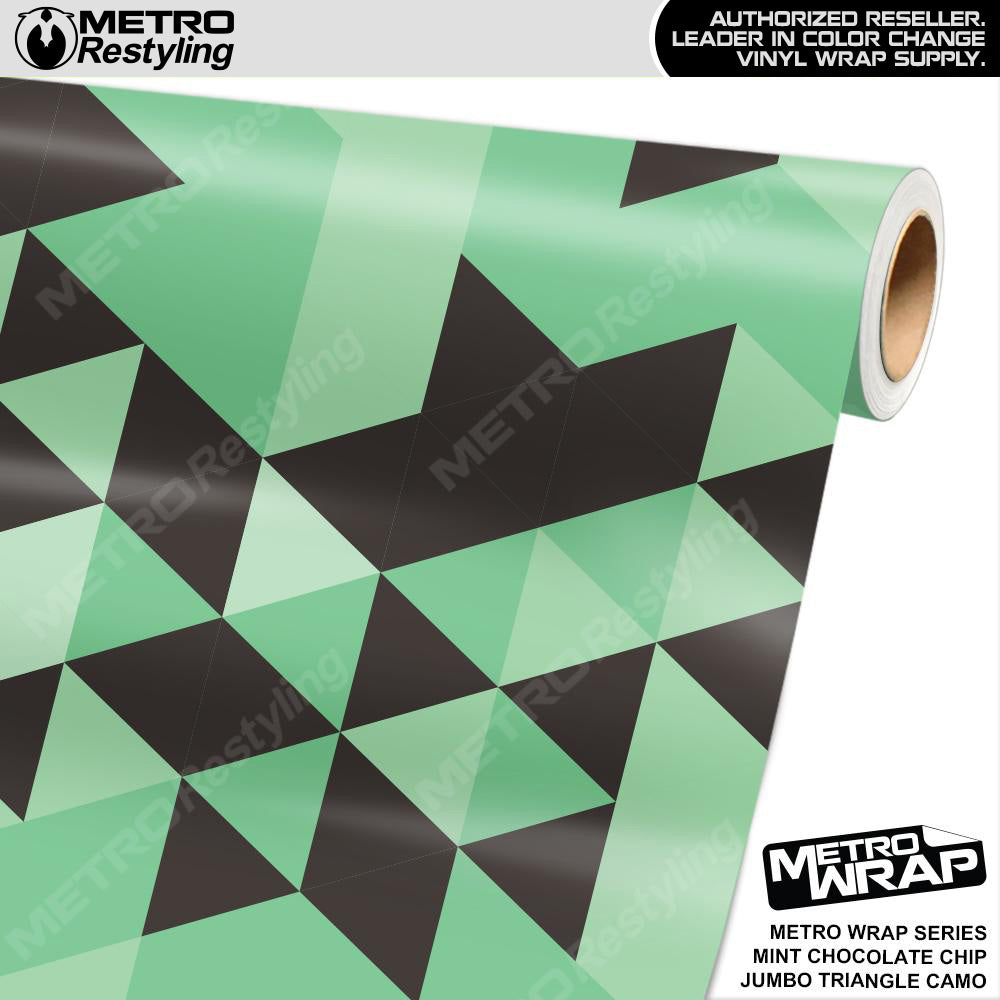 Metro Wrap Jumbo Triangle Mint Chocolate Chip Camouflage Vinyl Film