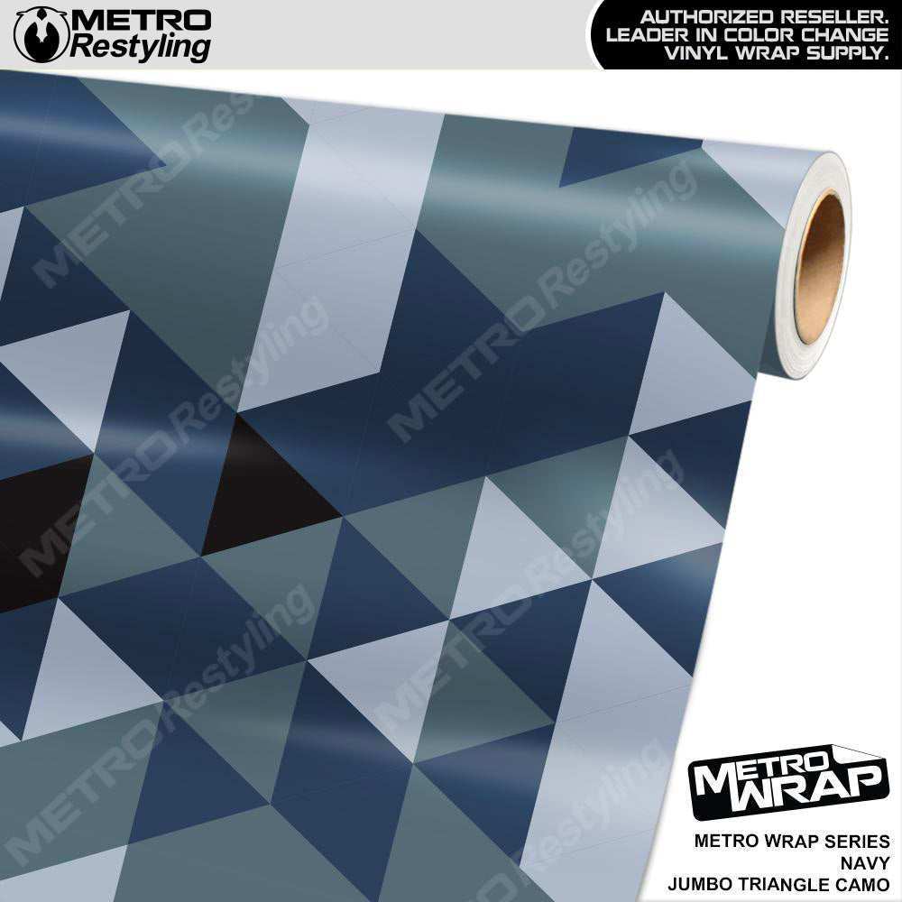 Metro Wrap Jumbo Triangle Navy Camouflage Vinyl Film