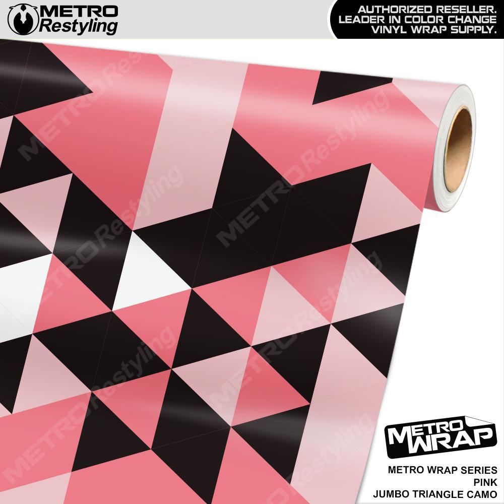 Metro Wrap Jumbo Triangle Pink Camouflage Vinyl Film
