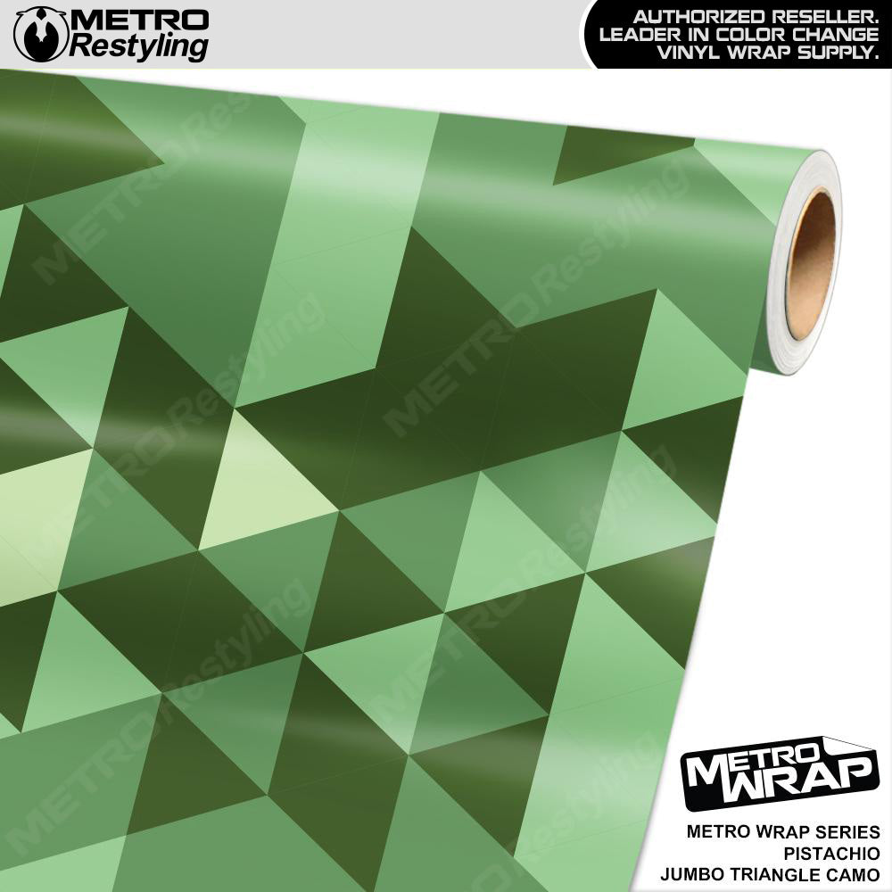 Metro Wrap Jumbo Triangle Pistachio Camouflage Vinyl Film
