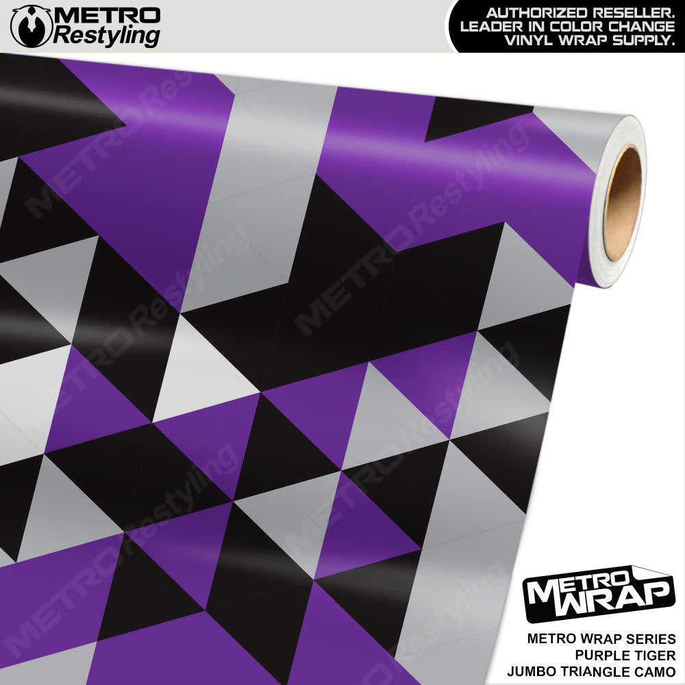 Metro Wrap Jumbo Triangle Purple Tiger Camouflage Vinyl Film