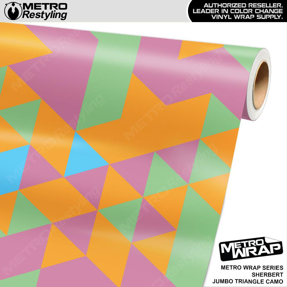 Metro Wrap Jumbo Triangle Sherbert Camouflage Vinyl Film