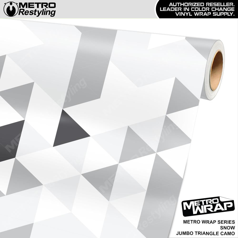 Metro Wrap Jumbo Triangle Snow Camouflage Vinyl Film