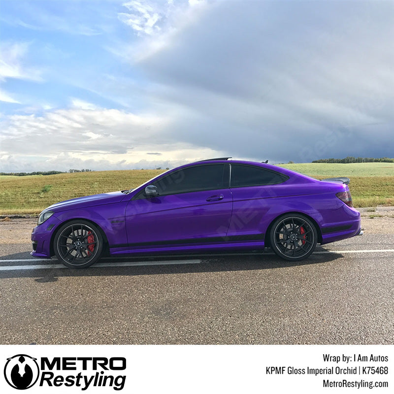 Shiny Purple Car Wrap