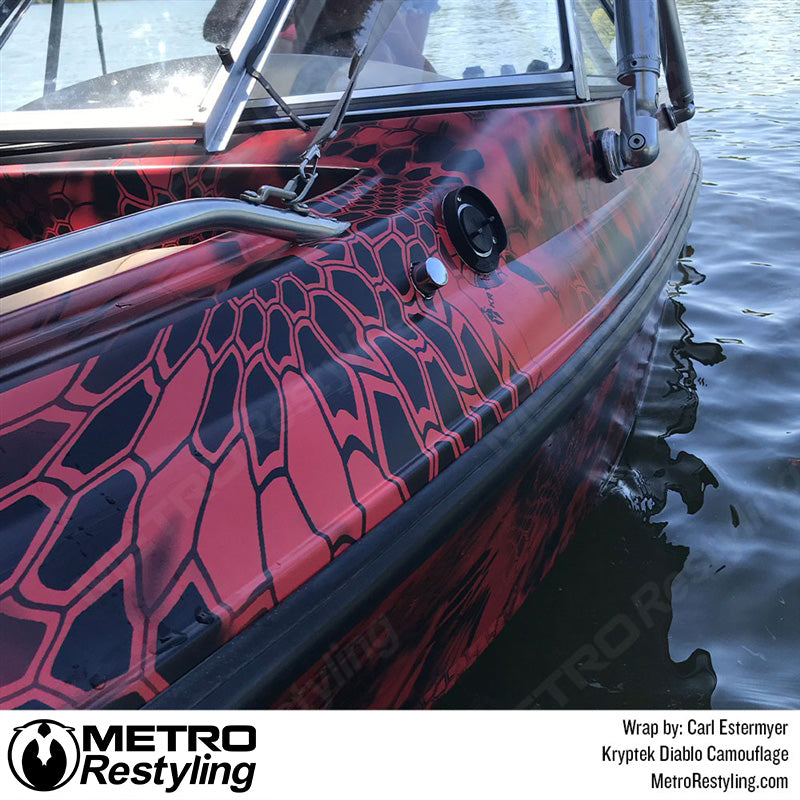 Kryptek Diablo Boat Vinyl Wrap