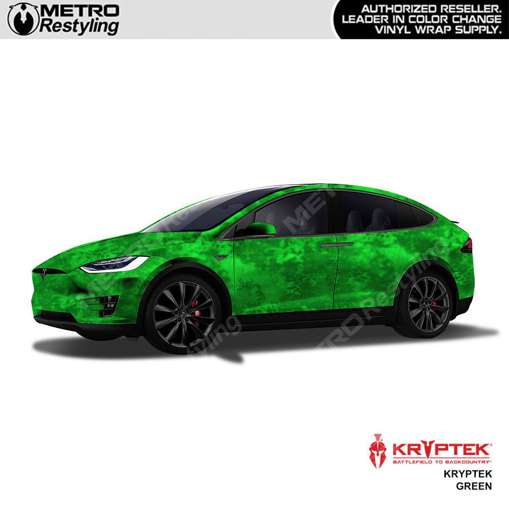Kryptek Green Camouflage Vinyl Wrap Film Tesla