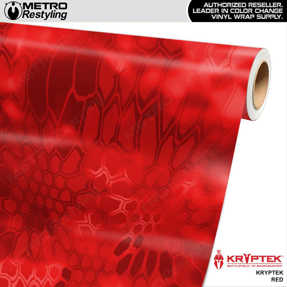 Kryptek Red Camouflage Vinyl Wrap Film