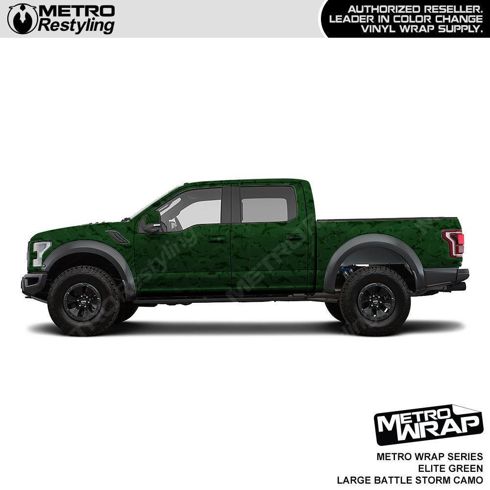 Metro Wrap Large Battle Storm Elite Green Camouflage Vinyl Film