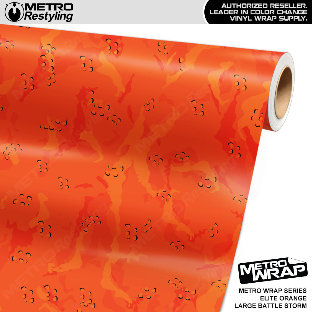 Metro Wrap Large Battle Storm Elite Orange Camouflage Vinyl Film