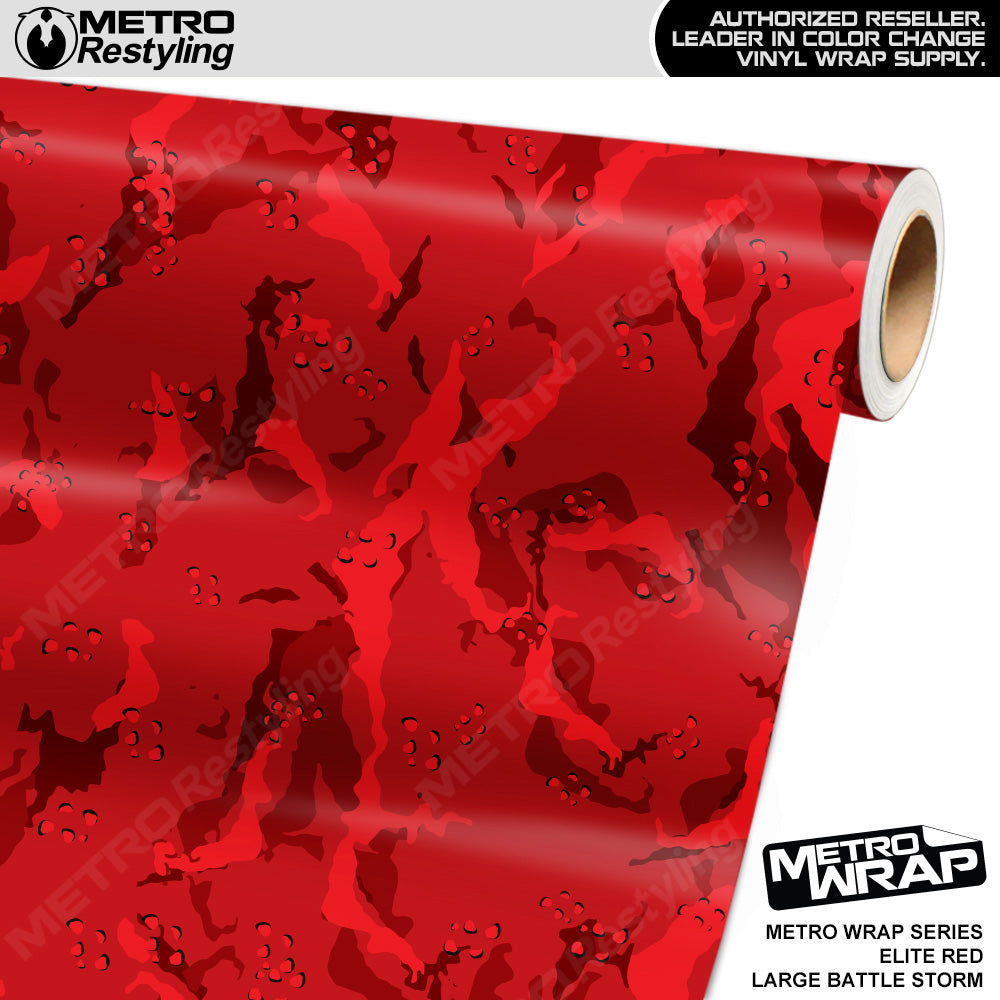 Metro Wrap Large Battle Storm Elite Red Camouflage Vinyl Film