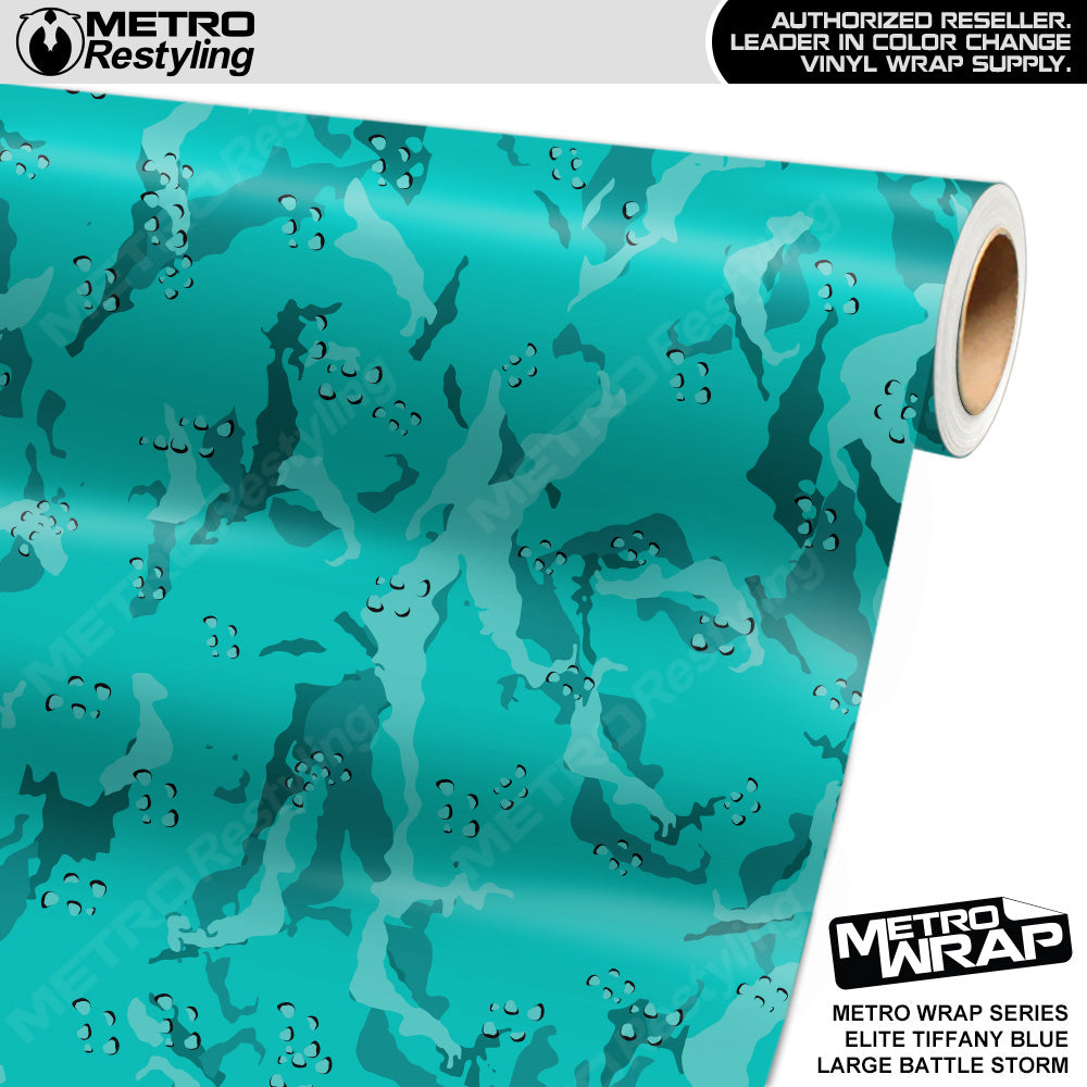 Metro Wrap Large Battle Storm Elite Tiffany Blue Camouflage Vinyl Film