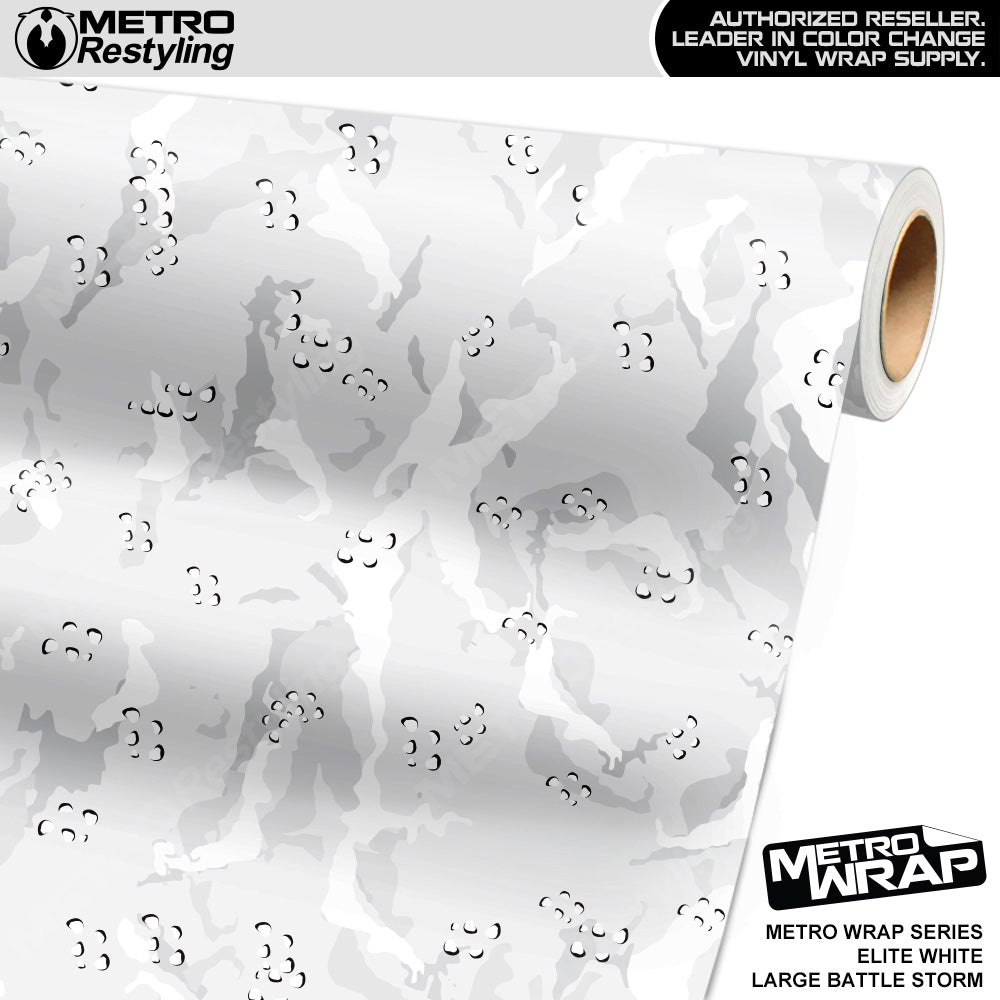 Metro Wrap Large Battle Storm Elite White Camouflage Vinyl Film