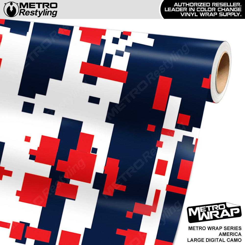Metro Wrap Large Digital America Camouflage Vinyl Film