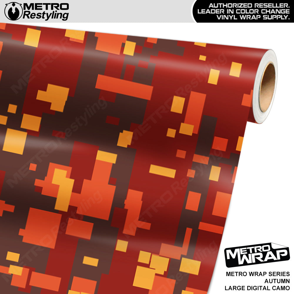 Metro Wrap Large Digital Autumn Camouflage Vinyl Film