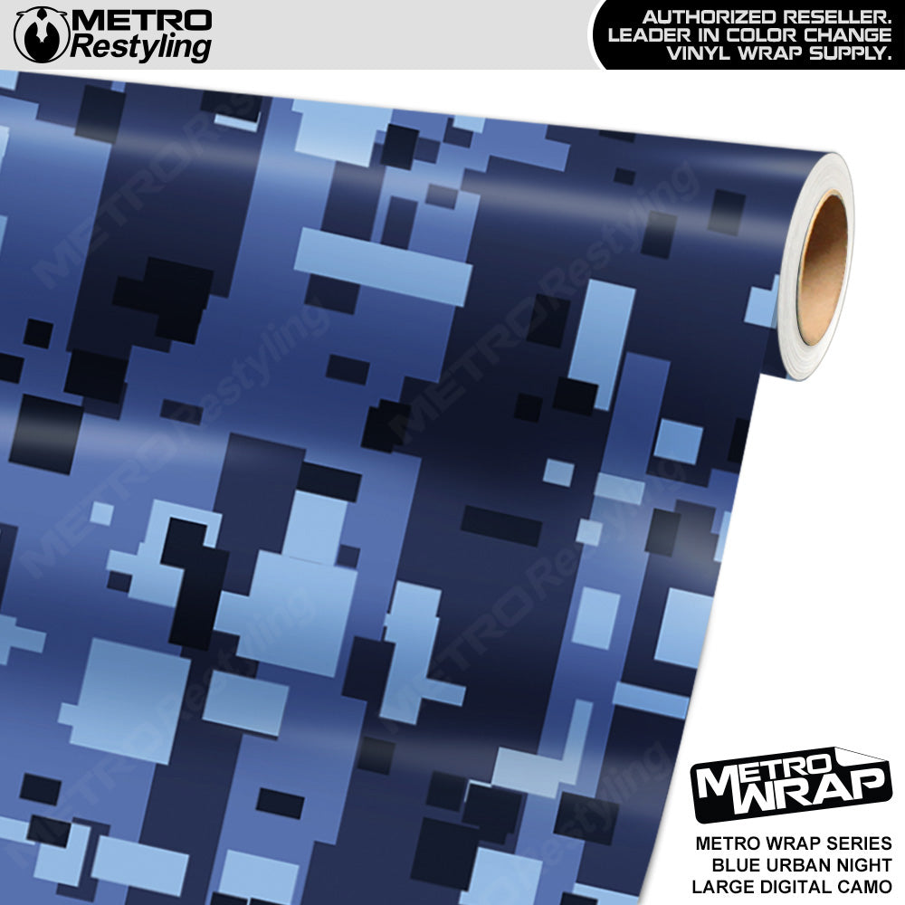 Large Digital Blue Urban Night - Metro Wrap | Metro Restyling