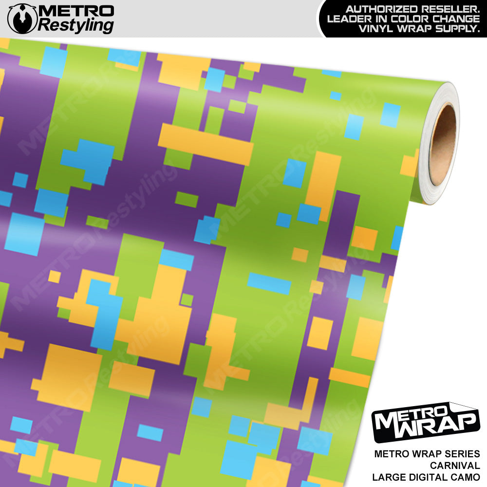 Metro Wrap Large Digital Carnival Camouflage Vinyl Film