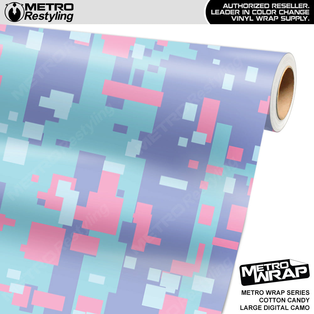 Metro Wrap Large Digital Cotton Candy Camouflage Vinyl Film