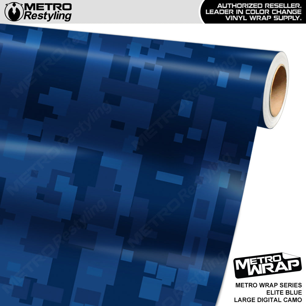 Metro Wrap Large Digital Elite Blue Camouflage Vinyl Film