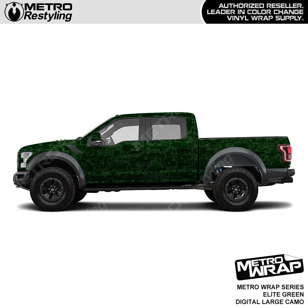 Metro Wrap Large Digital Elite Green Camouflage Vinyl Film