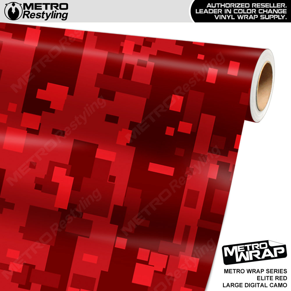 Metro Wrap Large Digital Elite Red Camouflage Vinyl Film