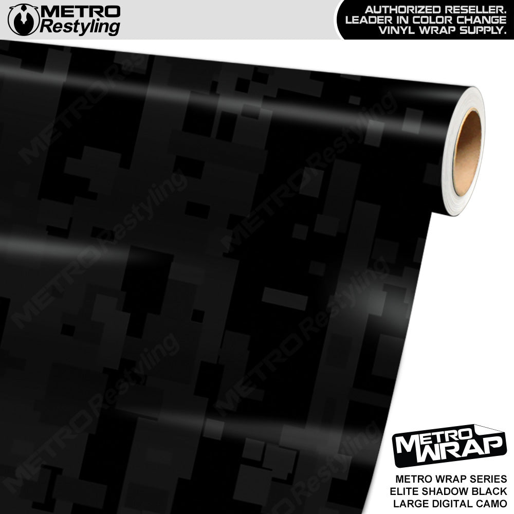 Metro Wrap Large Digital Elite Shadow Black Camouflage Vinyl Film