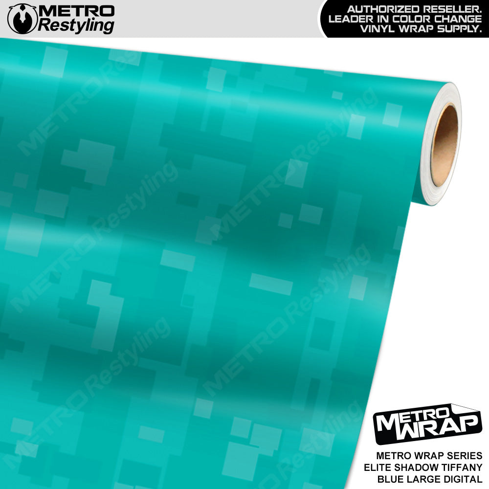 Metro Wrap Large Digital Elite Shadow Tiffany Blue Camouflage Vinyl Film