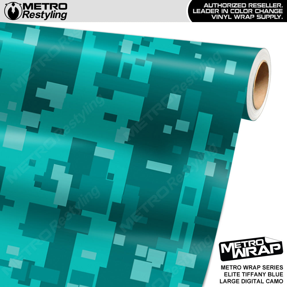 Metro Wrap Large Digital Elite Tiffany Blue Camouflage Vinyl Film