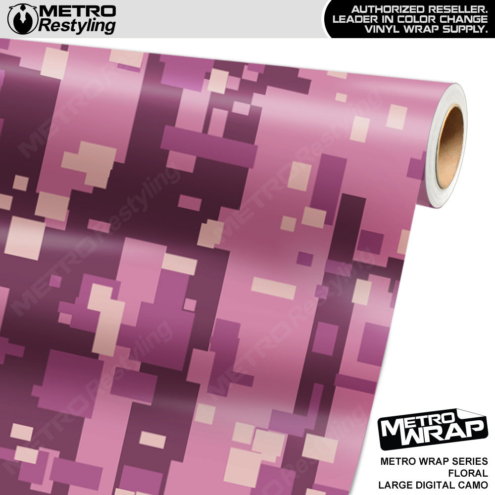 Metro Wrap Large Digital Floral Camouflage Vinyl Film