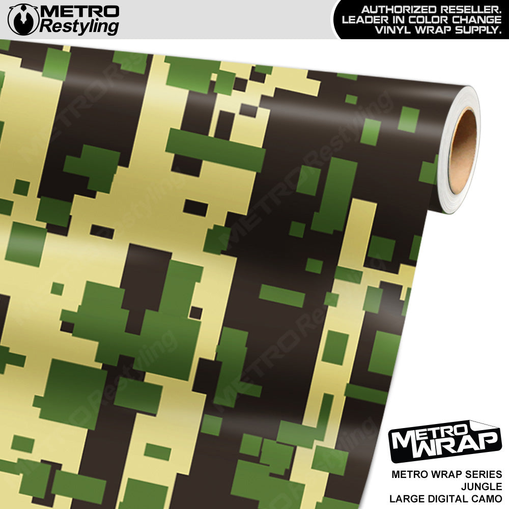 Metro Wrap Large Digital Jungle Camouflage Vinyl Film