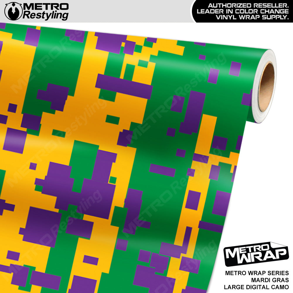 Metro Wrap Large Digital Mardi Gras Camouflage Vinyl Film
