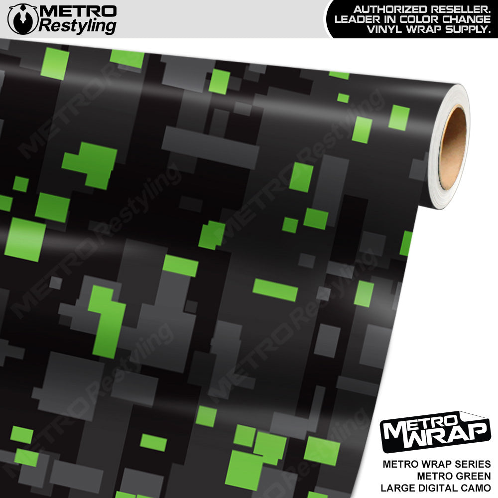 Metro Wrap Large Digital Metro Green Camouflage Vinyl Film
