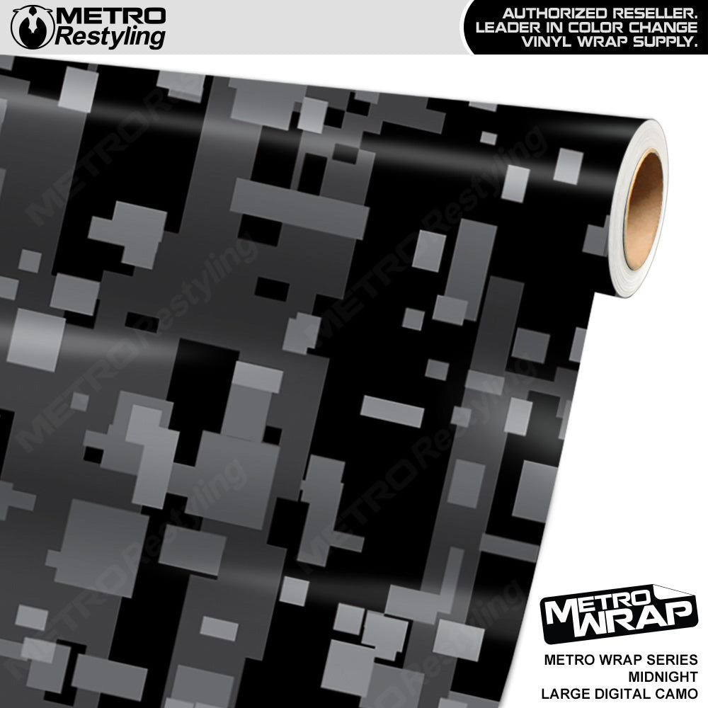 Metro Wrap Large Digital Midnight Camouflage Vinyl Film